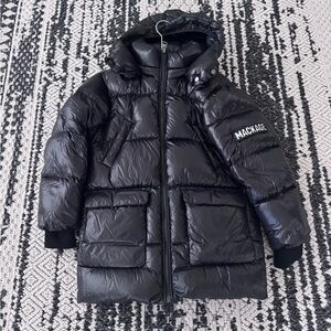 Mackage Shiny Black Puffer Jacket and Hoodie Combo